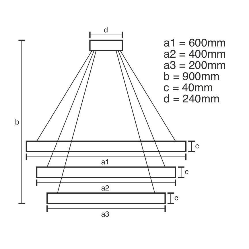 LED Stmievateľný luster na lanku LED/85W/230V 3000-6500K + diaľkové ovládanie