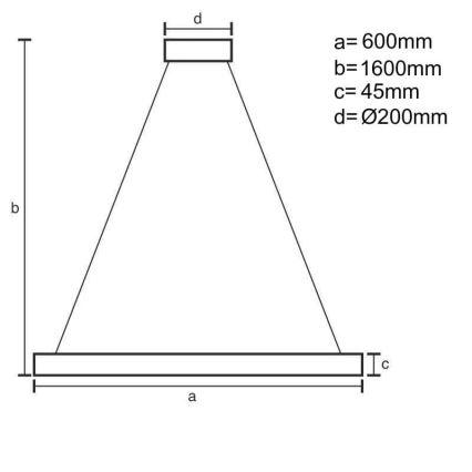 LED Stmievateľný luster na lanku LED/85W/230V 3000-6500K pr. 60 cm + diaľkové ovládanie