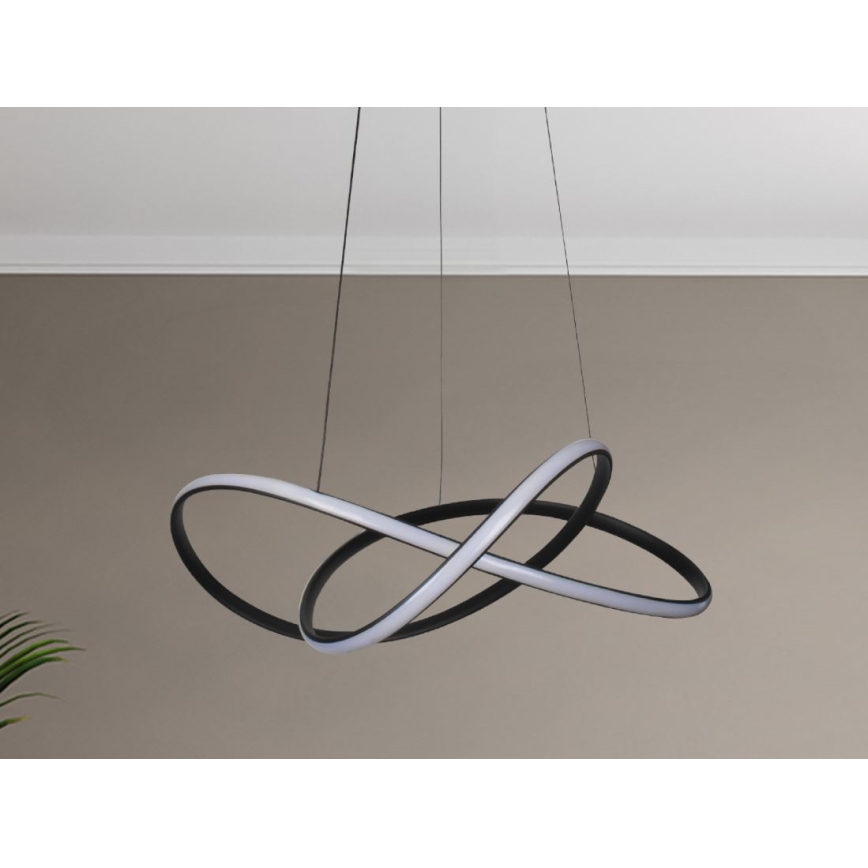 Stmievateľný LED závesný luster na lane LED/85W/230V 3000-6500K priemer 60 cm + diaľkové ovládanie