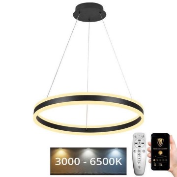LED Stmievateľný luster na lanku LED/85W/230V 3000-6500K pr. 60 cm + diaľkové ovládanie