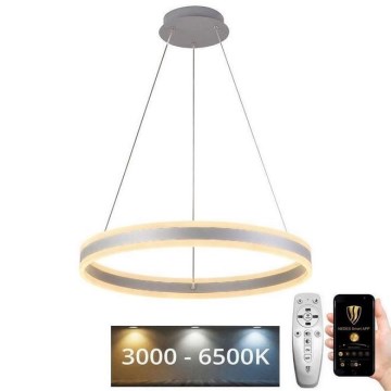 LED Stmievateľný luster na lanku LED/85W/230V 3000-6500K pr. 60 cm + diaľkové ovládanie