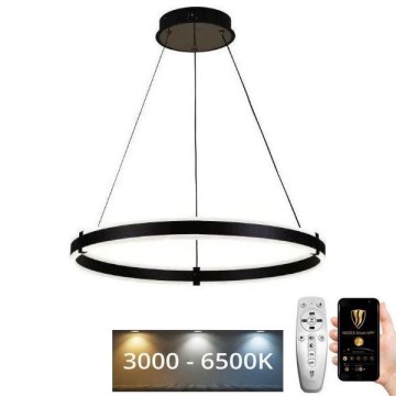 LED Stmievateľný luster na lanku LED/85W/230V 3000-6500K pr. 60 cm + diaľkové ovládanie