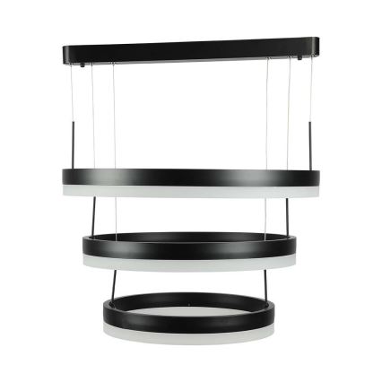 LED Stmievateľný luster na lanku LED/86W/230V 3000K čierna