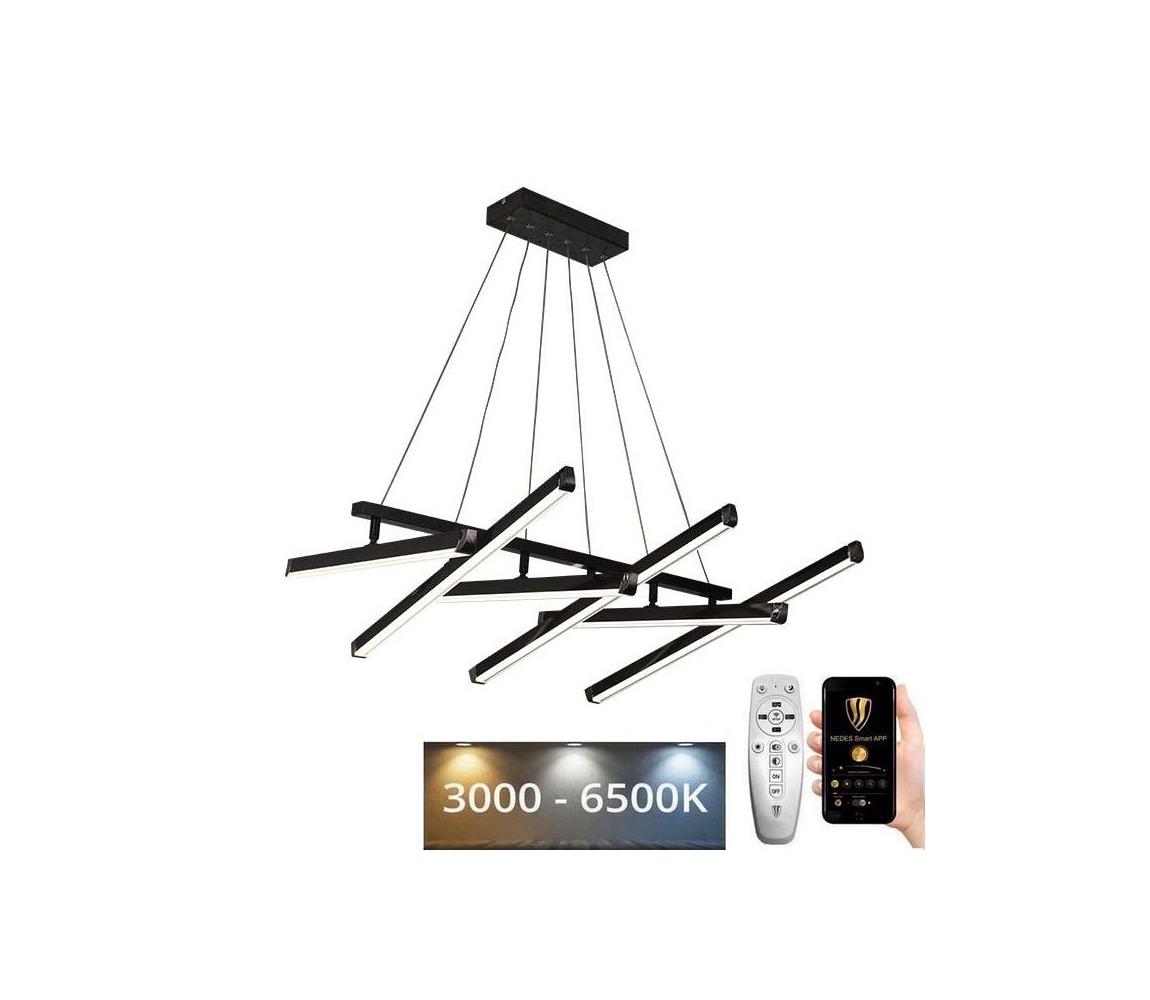 LED Stmievateľný luster na lanku LED/90W/230V 3000-6500K + diaľkové ovládanie J3374/BCH