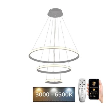 LED Stmievateľný luster na lanku LED/90W/230V 3000-6500K pr. 60 cm + diaľkové ovládanie