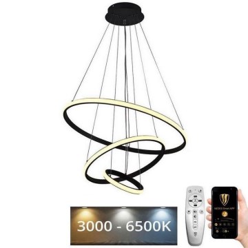 LED Stmievateľný luster na lanku LED/90W/230V 3000-6500K pr. 60 cm + diaľkové ovládanie