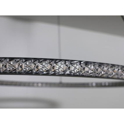 LED stmievateľný závesný luster na lanku LED/90W/230V 3000-6500K priemer 60 cm + diaľkové ovládanie
