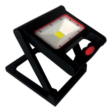 LED Stmievateľný nabíjateľný reflektor LED/10W/3,7V 4000 mAh IP54 čierna