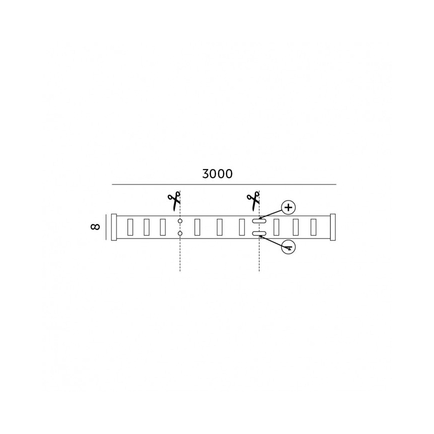 LED Stmievateľný pásik LED/25W/230V 3m 4000K