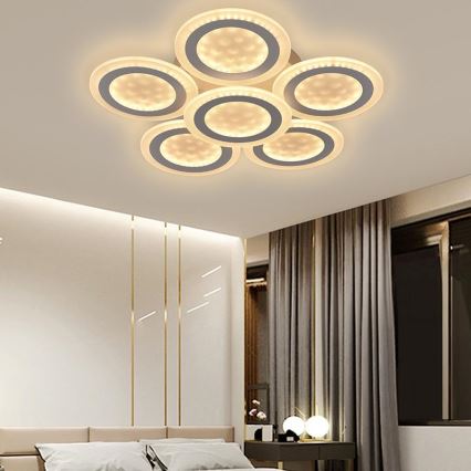 LED Stmievateľný prisadený luster LED/125W/230V 3000-6500K + diaľkové ovládanie