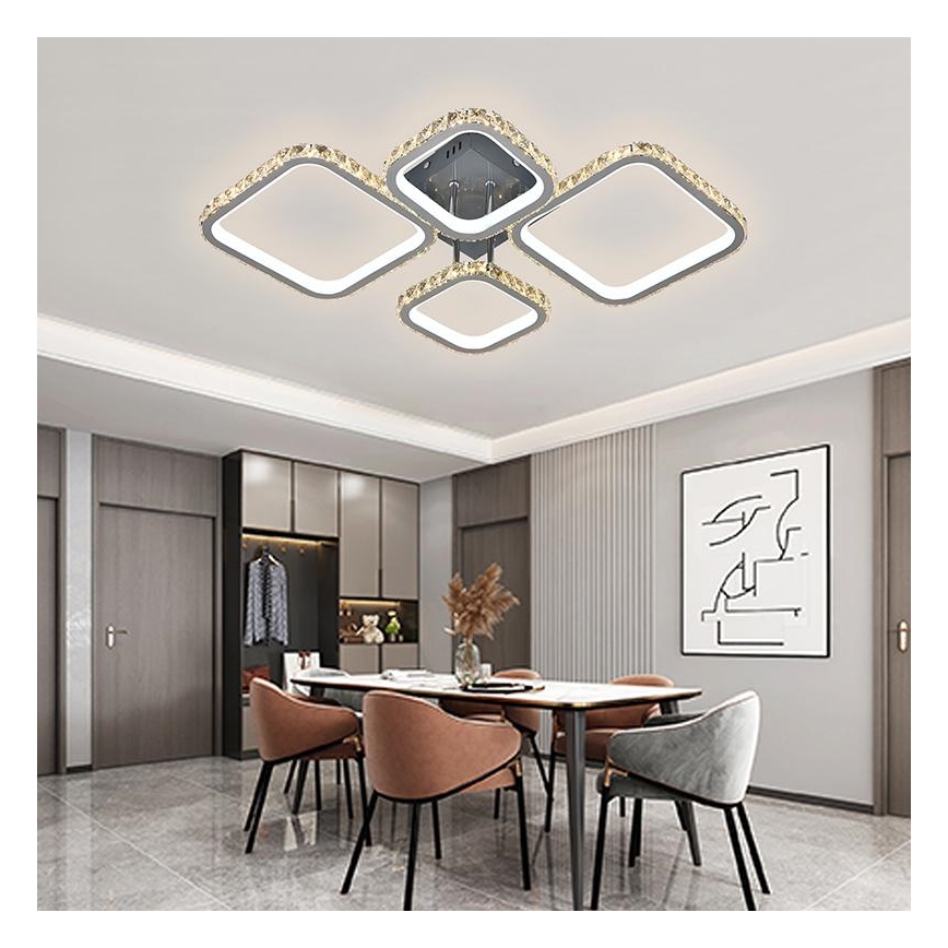 LED Stmievateľný prisadený luster LED/130W/230V 3000-6500K + diaľkové ovládanie