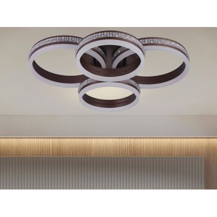 LED Stmievateľný prisadený luster LED/150W/230V 3000-6500K + diaľkové ovládanie