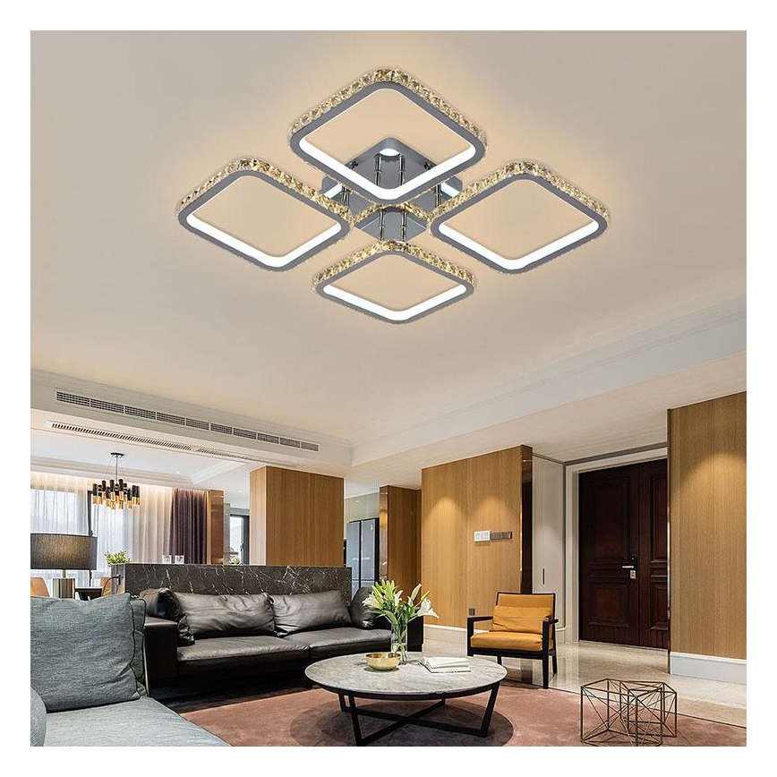 LED Stmievateľný prisadený luster LED/160W/230V 3000-6500K + diaľkové ovládanie