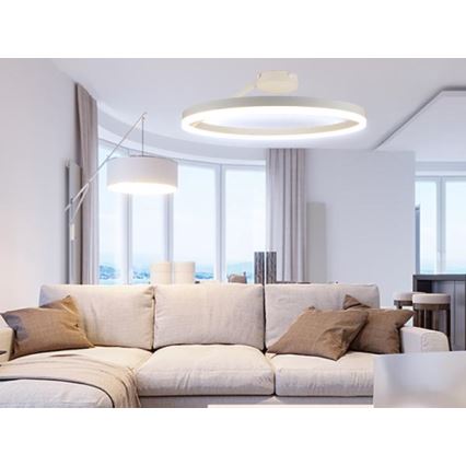 LED Stmievateľný prisadený luster LED/40W/230V 3000-6500K biela + diaľkové ovládanie