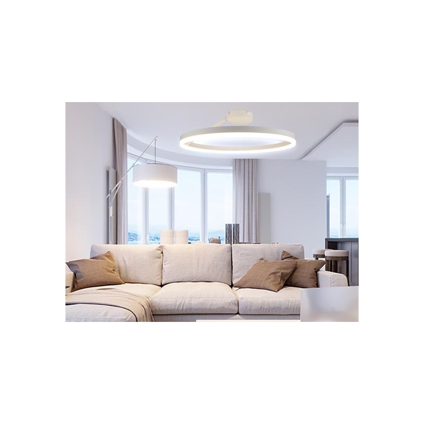 LED Stmievateľný prisadený luster LED/40W/230V 3000-6500K biela + diaľkové ovládanie