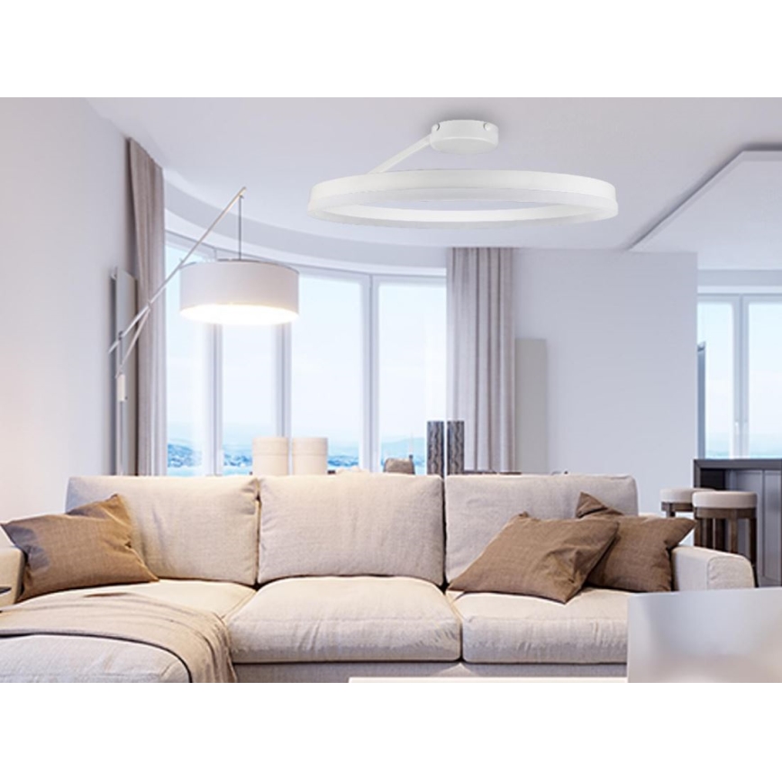 LED Stmievateľný prisadený luster LED/40W/230V 3000-6500K biela + diaľkové ovládanie