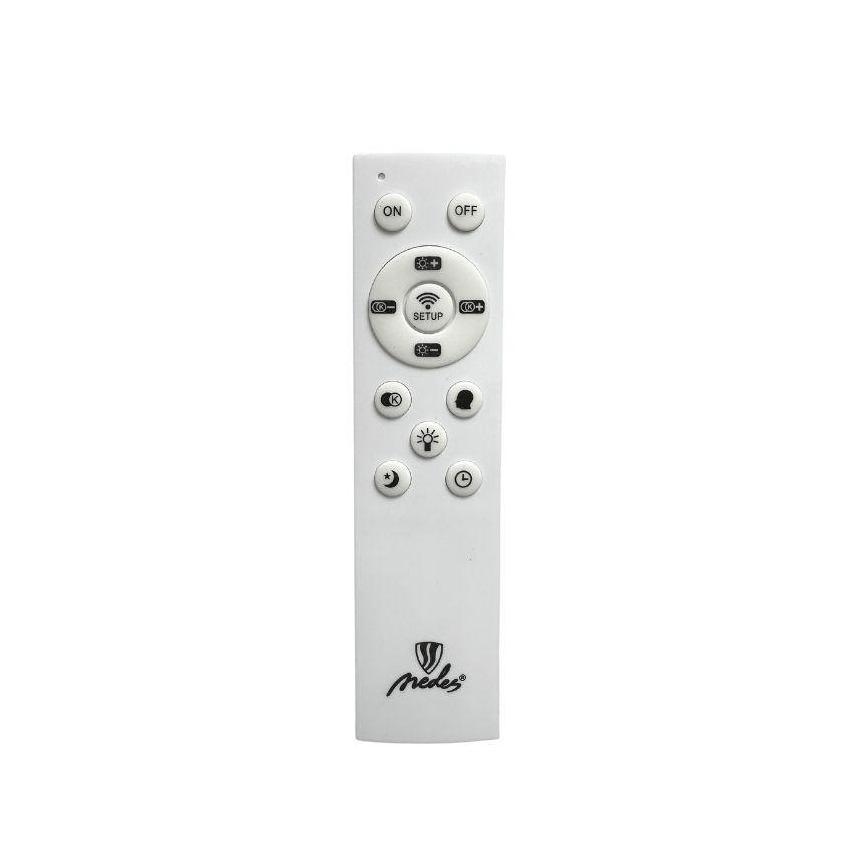 LED Stmievateľný prisadený luster LED/40W/230V 3000-6500K čierna + diaľkové ovládanie