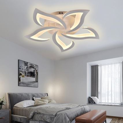 LED Stmievateľný prisadený luster LED/55W/230V 3000-6500K + diaľkové ovládanie