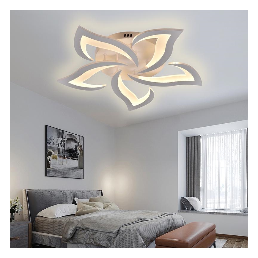 LED Stmievateľný prisadený luster LED/55W/230V 3000-6500K + diaľkové ovládanie