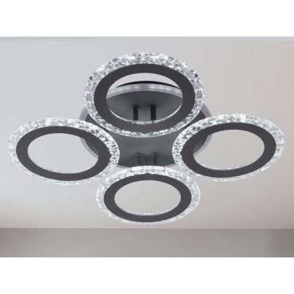 LED Stmievateľný prisadený luster LED/55W/230V 3000-6500K + diaľkové ovládanie