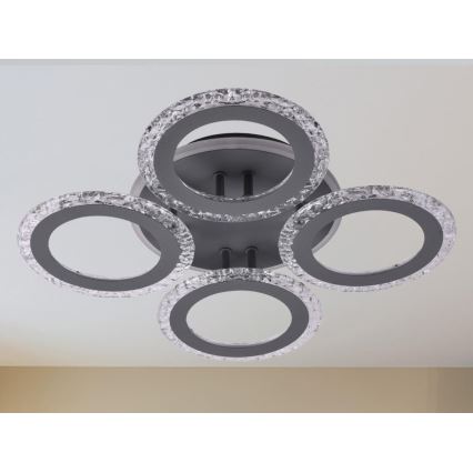 LED Stmievateľný prisadený luster LED/55W/230V 3000-6500K + diaľkové ovládanie