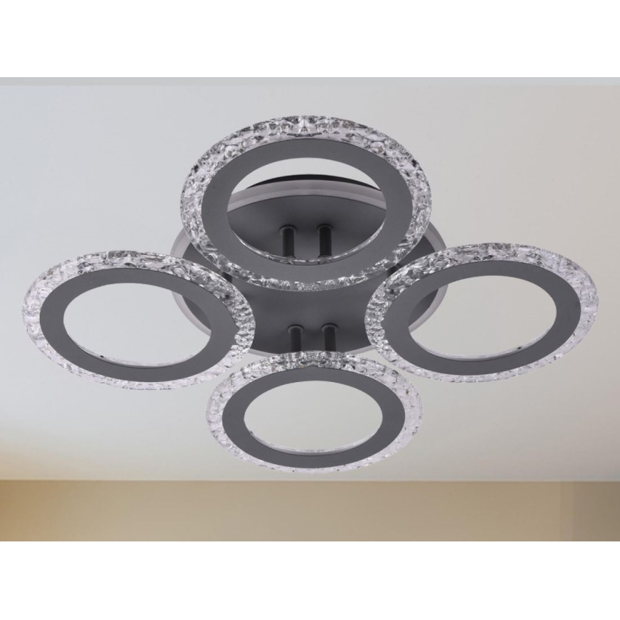 LED Stmievateľný prisadený luster LED/55W/230V 3000-6500K + diaľkové ovládanie
