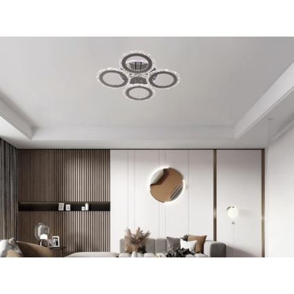 LED Stmievateľný prisadený luster LED/55W/230V 3000-6500K + diaľkové ovládanie