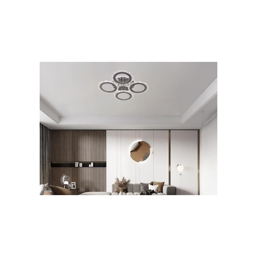 LED Stmievateľný prisadený luster LED/55W/230V 3000-6500K + diaľkové ovládanie