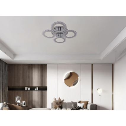 LED Stmievateľný prisadený luster LED/55W/230V 3000-6500K + diaľkové ovládanie
