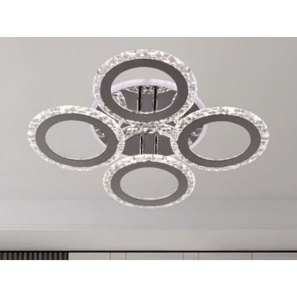 LED Stmievateľný prisadený luster LED/55W/230V 3000-6500K + diaľkové ovládanie