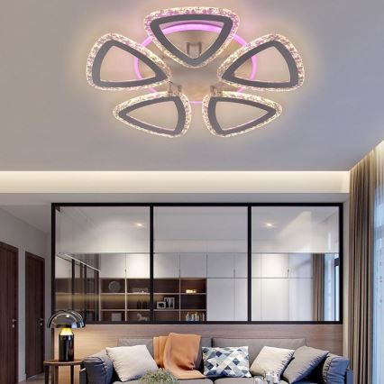 LED stmievateľný prisadený luster LED/70W/230V 3000-6500K + diaľkové ovládanie