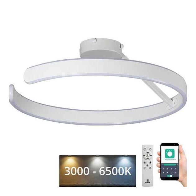 LED Stmievateľný prisadený luster LED/72W/230V 3000-6500K biela + diaľkové ovládanie