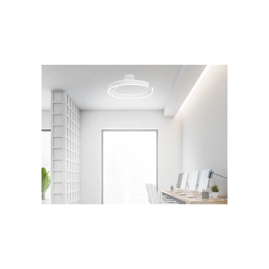 LED Stmievateľný prisadený luster LED/72W/230V 3000-6500K biela + diaľkové ovládanie