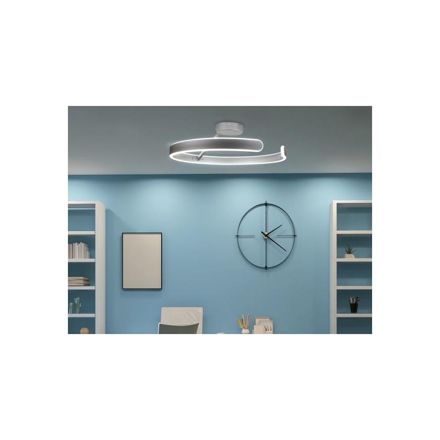 LED Stmievateľný prisadený luster LED/72W/230V 3000-6500K matný chróm + diaľkové ovládanie