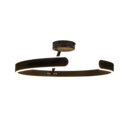 LED Stmievateľný prisadený luster LED/72W/230V 3000-6500K čierna + diaľkové ovládanie