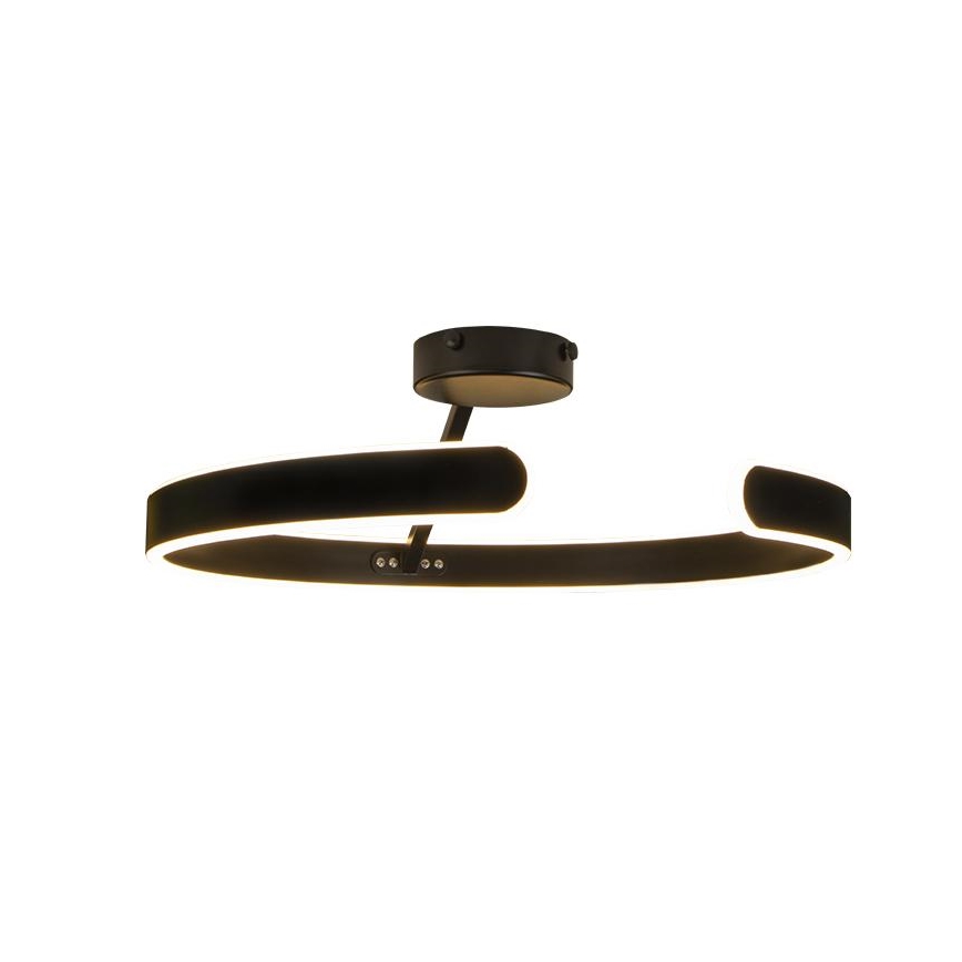 LED Stmievateľný prisadený luster LED/72W/230V 3000-6500K čierna + diaľkové ovládanie
