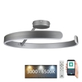 LED Stmievateľný prisadený luster LED/72W/230V 3000-6500K matný chróm + diaľkové ovládanie
