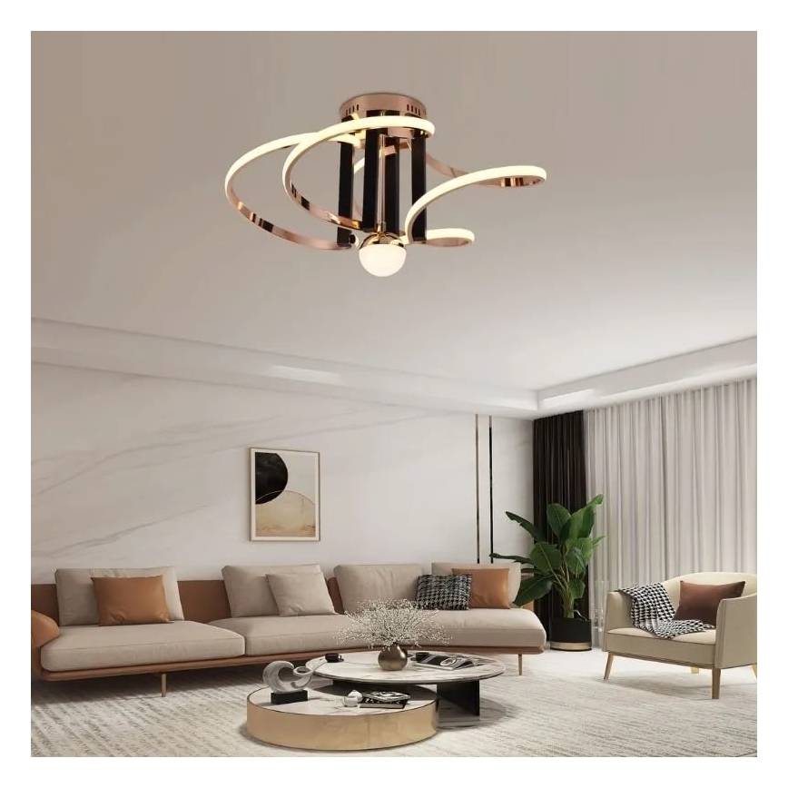 LED Stmievateľný prisadený luster LED/80W/230V 3000-6500K + diaľkové ovládanie