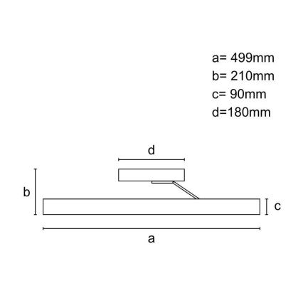 LED Stmievateľný prisadený luster LED/86W/230V 3000-6500K biela + diaľkové ovládanie
