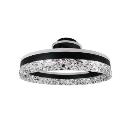 LED Stmievateľný prisadený luster LED/86W/230V 3000-6500K čierna + diaľkové ovládanie