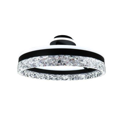 LED Stmievateľný prisadený luster LED/86W/230V 3000-6500K čierna + diaľkové ovládanie