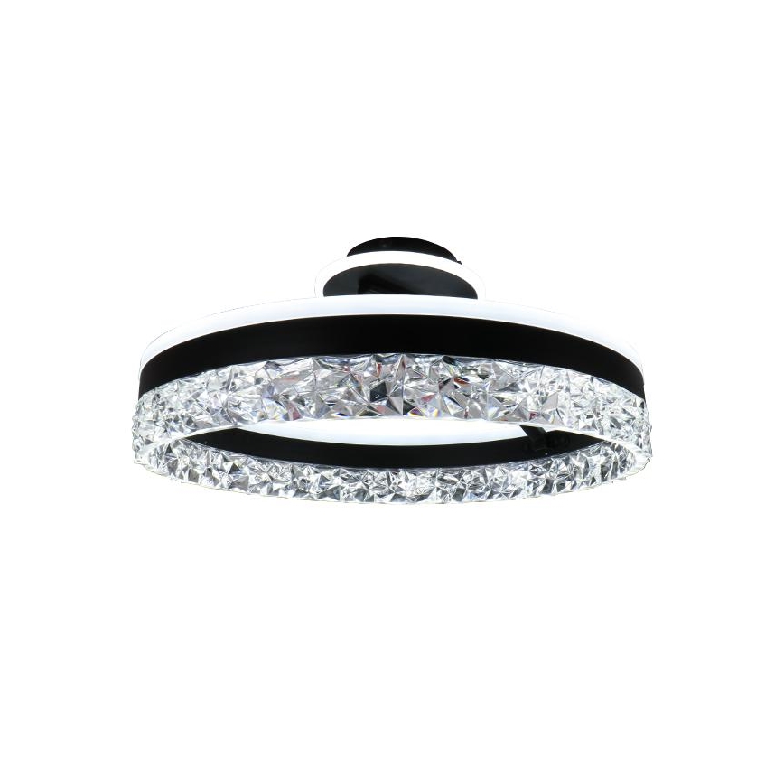 LED Stmievateľný prisadený luster LED/86W/230V 3000-6500K čierna + diaľkové ovládanie