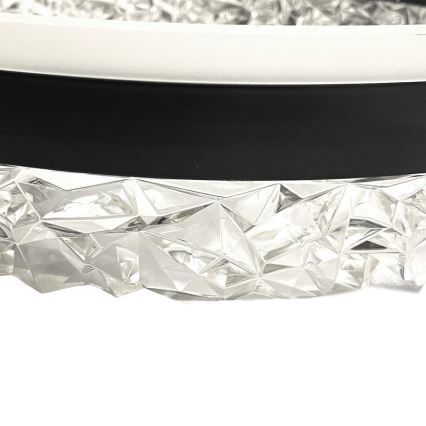 LED Stmievateľný prisadený luster LED/86W/230V 3000-6500K čierna + diaľkové ovládanie