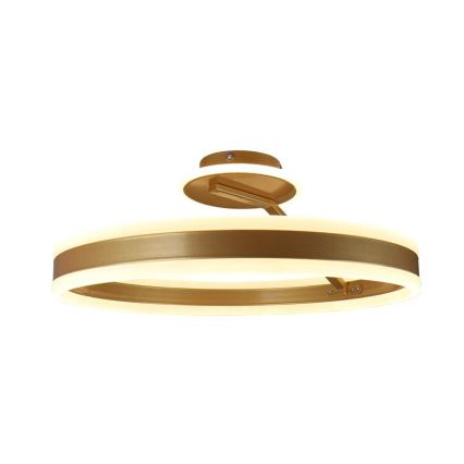 LED Stmievateľný prisadený luster LED/86W/230V 3000-6500K zlatá + diaľkové ovládanie