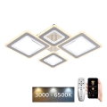 LED Stmievateľný prisadený luster LED/95W/230V 3000-6500K + diaľkové ovládanie