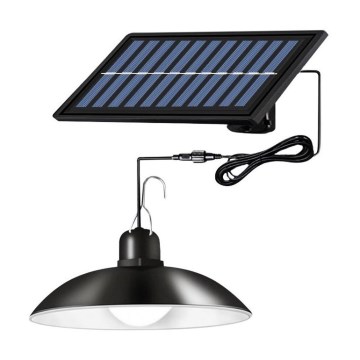 LED stmievateľný solárny luster na lane so senzorom LED/1,8W/3,7V IP44 6500K 1600 mAh + diaľkové ovládanie