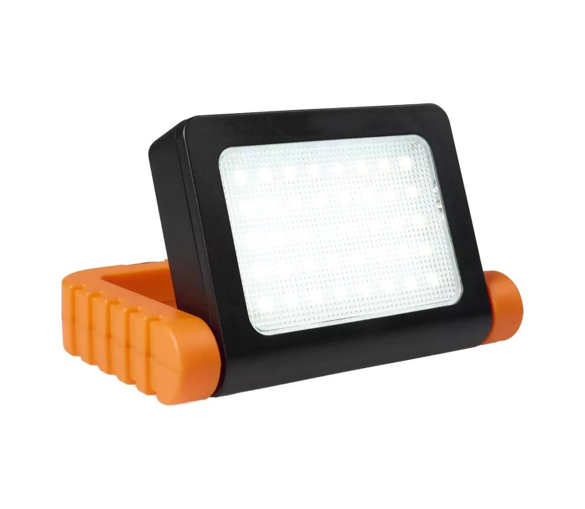 LED Stmievateľný solárny nabíjací reflektor LED/10W/5V USB 6500K IP44 1800 mAh FCL-80144