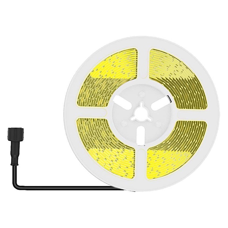 LED Stmievateľný solárny pásik LED/1,2W/3,7V 4000K IP67 1500 mAh 5m + diaľkové ovládanie