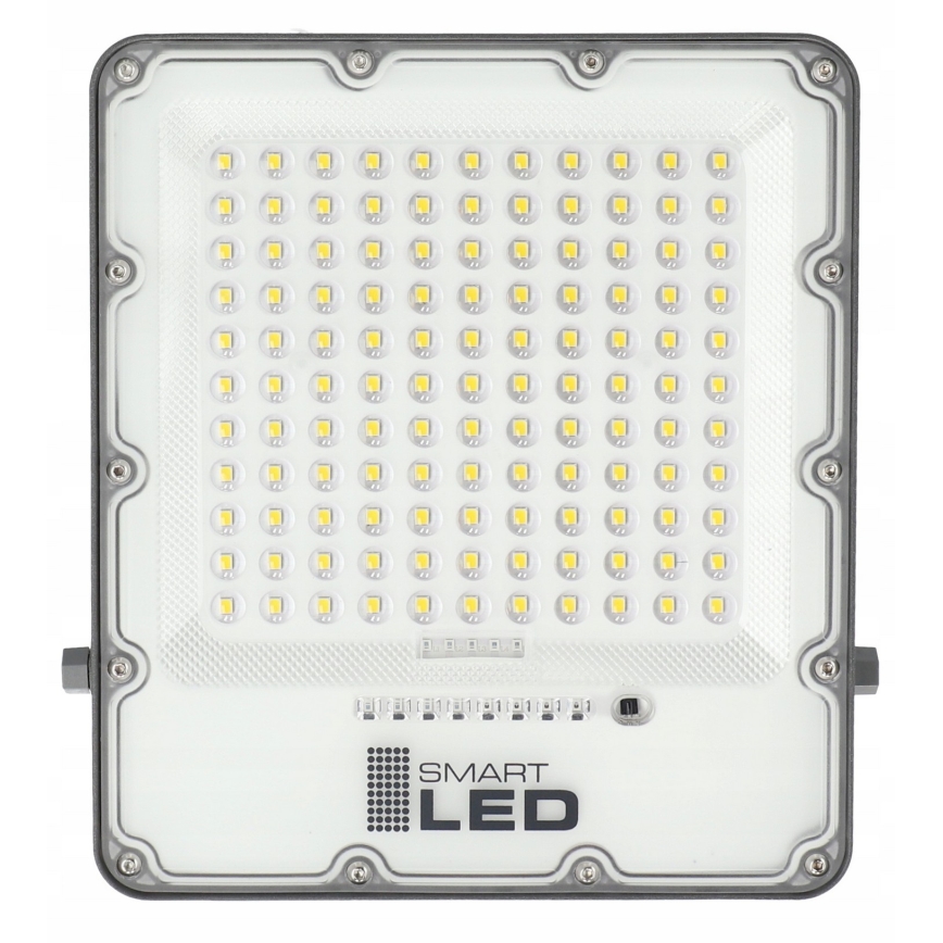 LED stmievateľný solárny reflektor 150 W, 3,2 V, 5000 K, 15000 mAh, IP65, čierny + diaľkové ovládanie