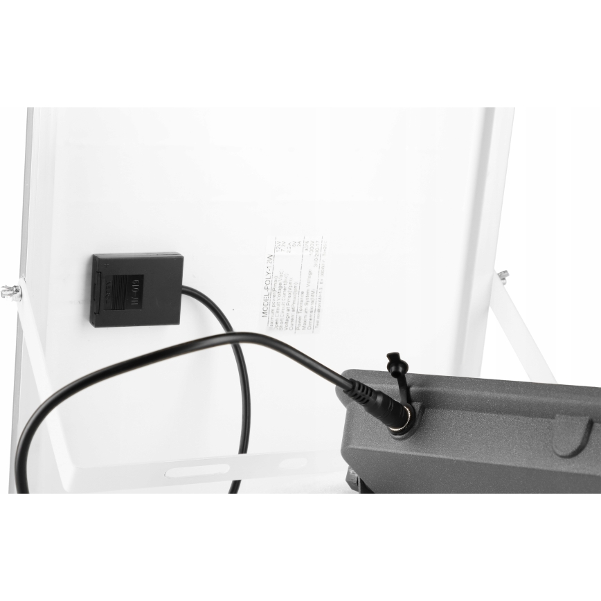 LED stmievateľný solárny reflektor 150 W, 3,2 V, 5000 K, 15000 mAh, IP65, čierny + diaľkové ovládanie